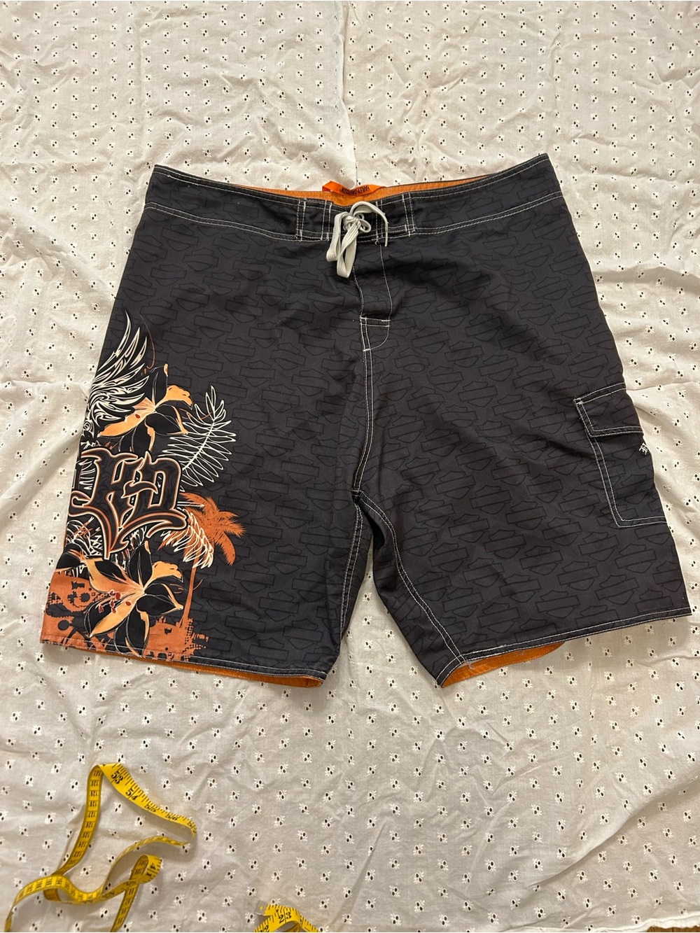Y2K Harley Davidson board shorts